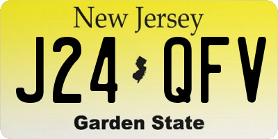 NJ license plate J24QFV