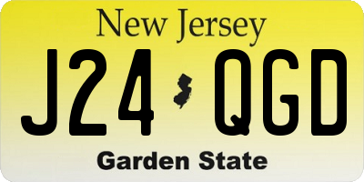 NJ license plate J24QGD