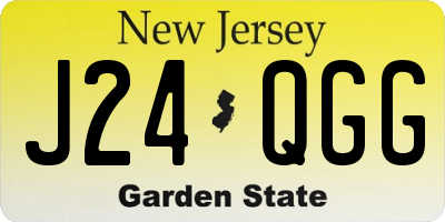 NJ license plate J24QGG