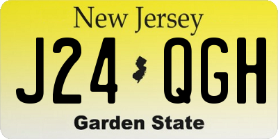 NJ license plate J24QGH