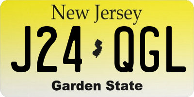 NJ license plate J24QGL