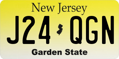 NJ license plate J24QGN