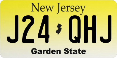 NJ license plate J24QHJ