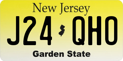 NJ license plate J24QHO