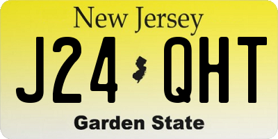 NJ license plate J24QHT