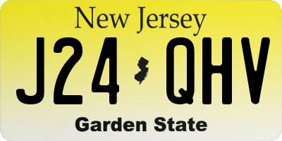 NJ license plate J24QHV