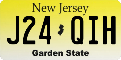 NJ license plate J24QIH
