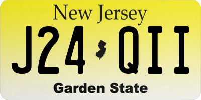 NJ license plate J24QII