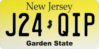 NJ license plate J24QIP