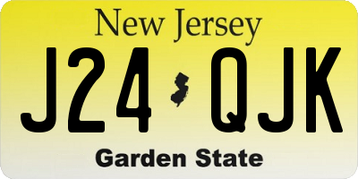 NJ license plate J24QJK