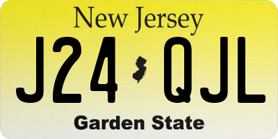 NJ license plate J24QJL