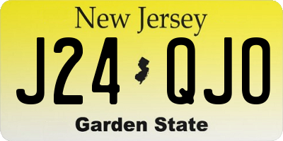 NJ license plate J24QJO
