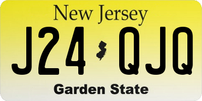NJ license plate J24QJQ