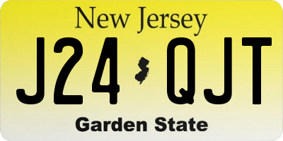 NJ license plate J24QJT