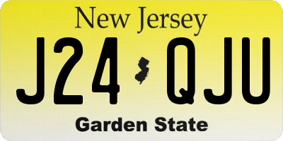 NJ license plate J24QJU