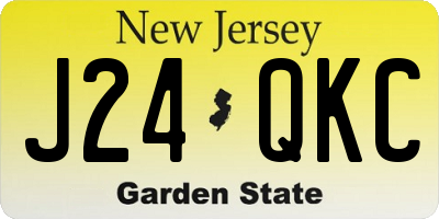 NJ license plate J24QKC