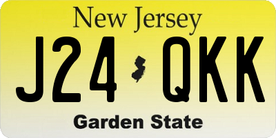 NJ license plate J24QKK