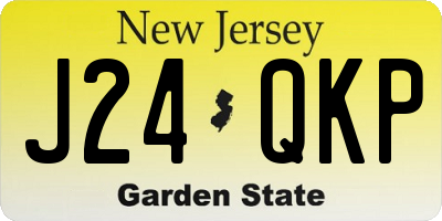 NJ license plate J24QKP