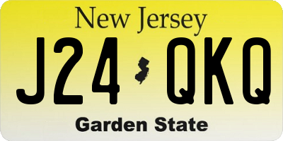 NJ license plate J24QKQ