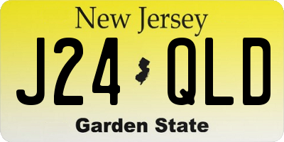 NJ license plate J24QLD