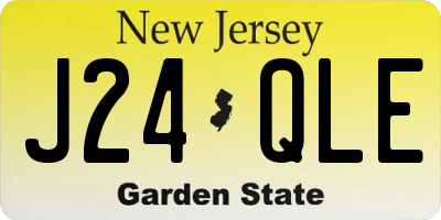 NJ license plate J24QLE