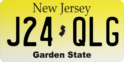 NJ license plate J24QLG