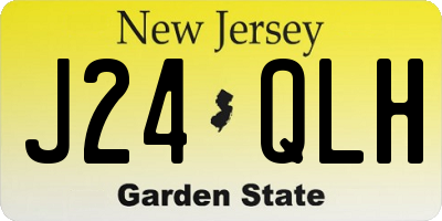 NJ license plate J24QLH