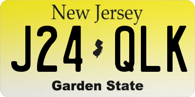 NJ license plate J24QLK