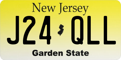 NJ license plate J24QLL