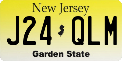 NJ license plate J24QLM