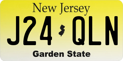 NJ license plate J24QLN