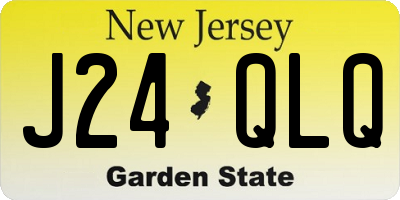 NJ license plate J24QLQ