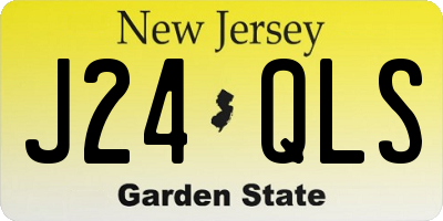 NJ license plate J24QLS