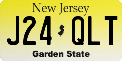 NJ license plate J24QLT