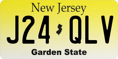 NJ license plate J24QLV
