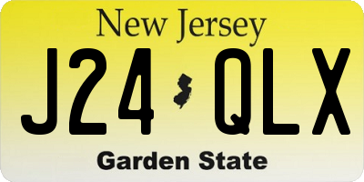 NJ license plate J24QLX
