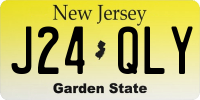 NJ license plate J24QLY