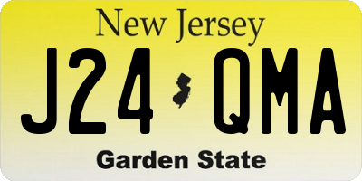 NJ license plate J24QMA