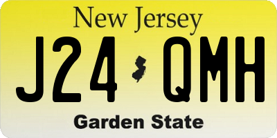 NJ license plate J24QMH