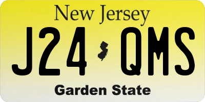 NJ license plate J24QMS