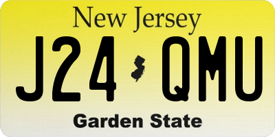 NJ license plate J24QMU