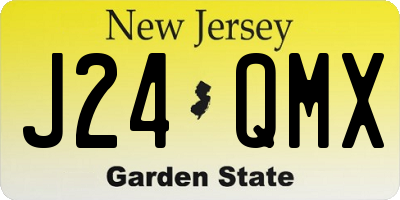 NJ license plate J24QMX