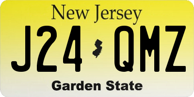 NJ license plate J24QMZ