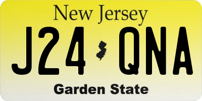 NJ license plate J24QNA