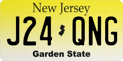 NJ license plate J24QNG