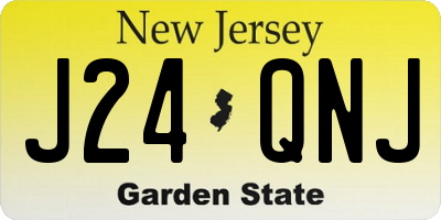 NJ license plate J24QNJ
