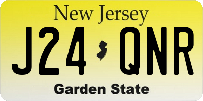NJ license plate J24QNR
