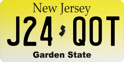 NJ license plate J24QOT