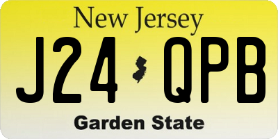 NJ license plate J24QPB