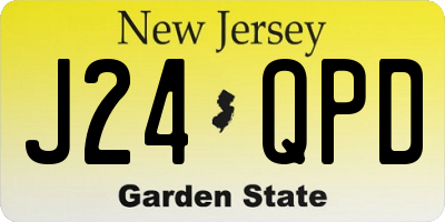 NJ license plate J24QPD